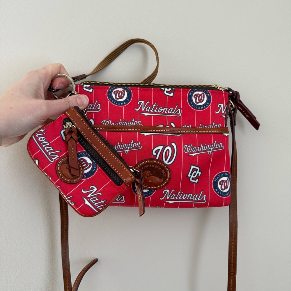 Dooney & Bourke Red Nationals Crossbody Bag & Coin Purse